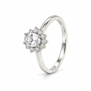 Anillo de plata rodinada fabricación Italiana - ley 925 - modelo SL31042C1