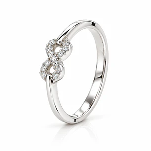 Anillo de plata rodinada fabricación Italiana - ley 925 - modelo SL32485A1
