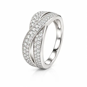 Anillo de plata rodinada fabricación Italiana - ley 925 - modelo SL35022A1