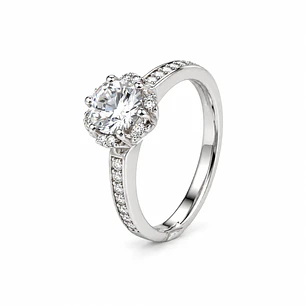 Anillo de plata rodinada fabricación Italiana - ley 925 - modelo SL90826A1T