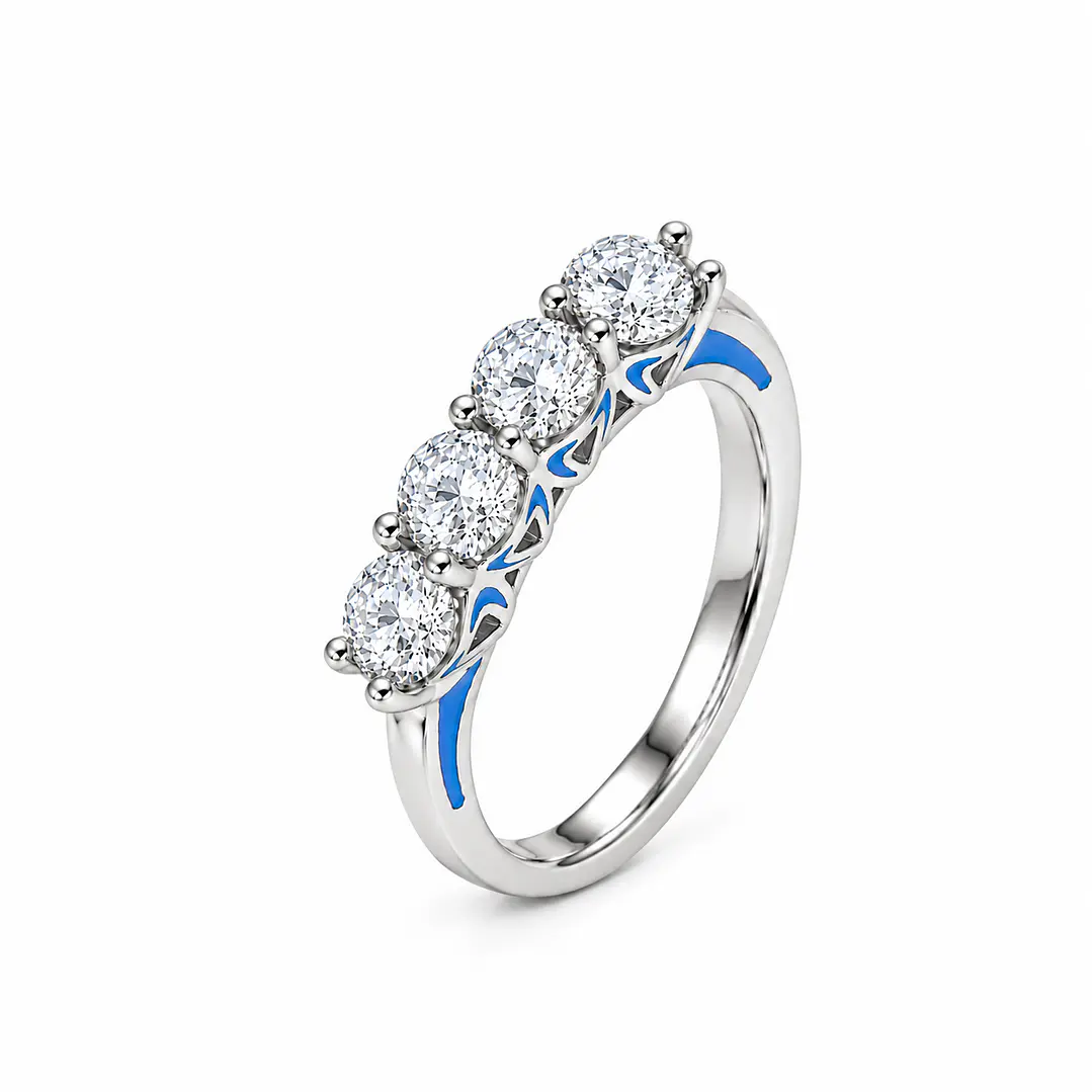 Anillo de plata rodinada fabricación Italiana - ley 925 - modelo SL90407A1 1