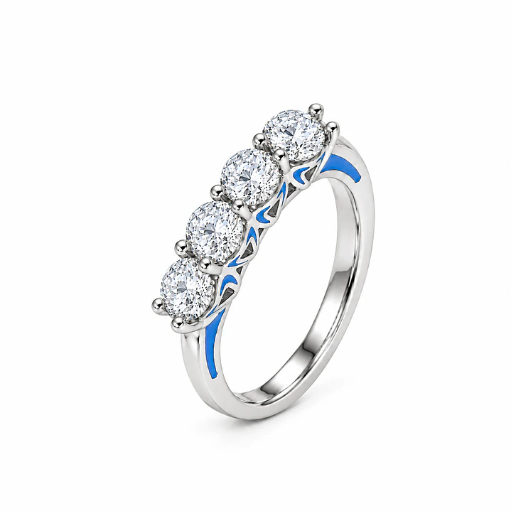Anillo de plata rodinada fabricación Italiana - ley 925 - modelo SL90407A1 1