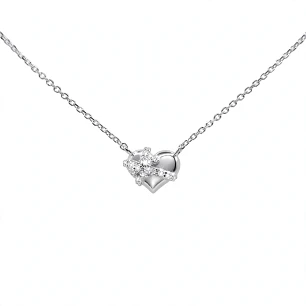  Collar Plata Corazon fabricación italiana  26945FNSWSH1