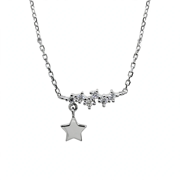 Collar Estrella de Plata Rodinada Fabricación Italiana 925 modelo 8546FNSWSH1 1