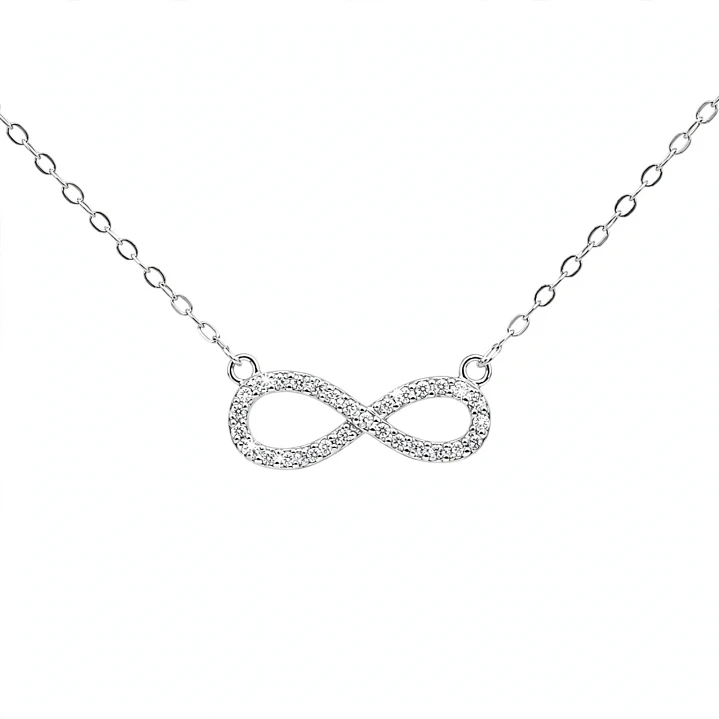 Collar infinito de Plata Rodinada Fabricación Italiana 925 modelo SWN3472-01 1