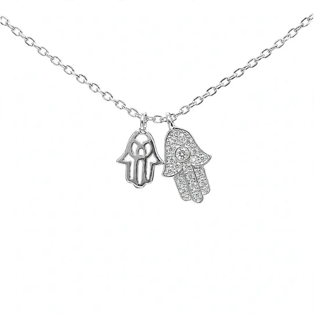 Collar mano de fatima de Plata Rodinada Fabricación Italiana 925 modelo 7393FNSWSH1 1