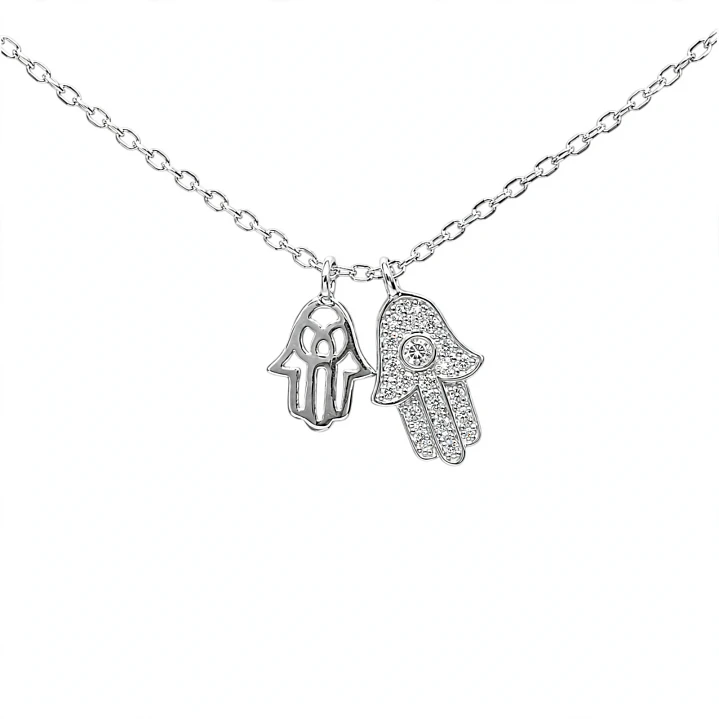 Collar mano de fatima de Plata Rodinada Fabricación Italiana 925 modelo 7393FNSWSH1 1