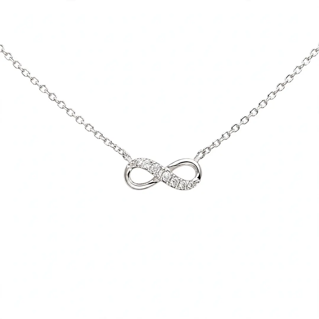 Collar infinito de Plata Rodinada Fab. Italiana 925 1