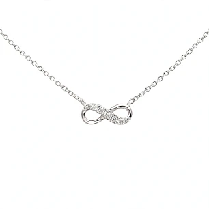 Collar infinito de Plata Rodinada Fab. Italiana 925