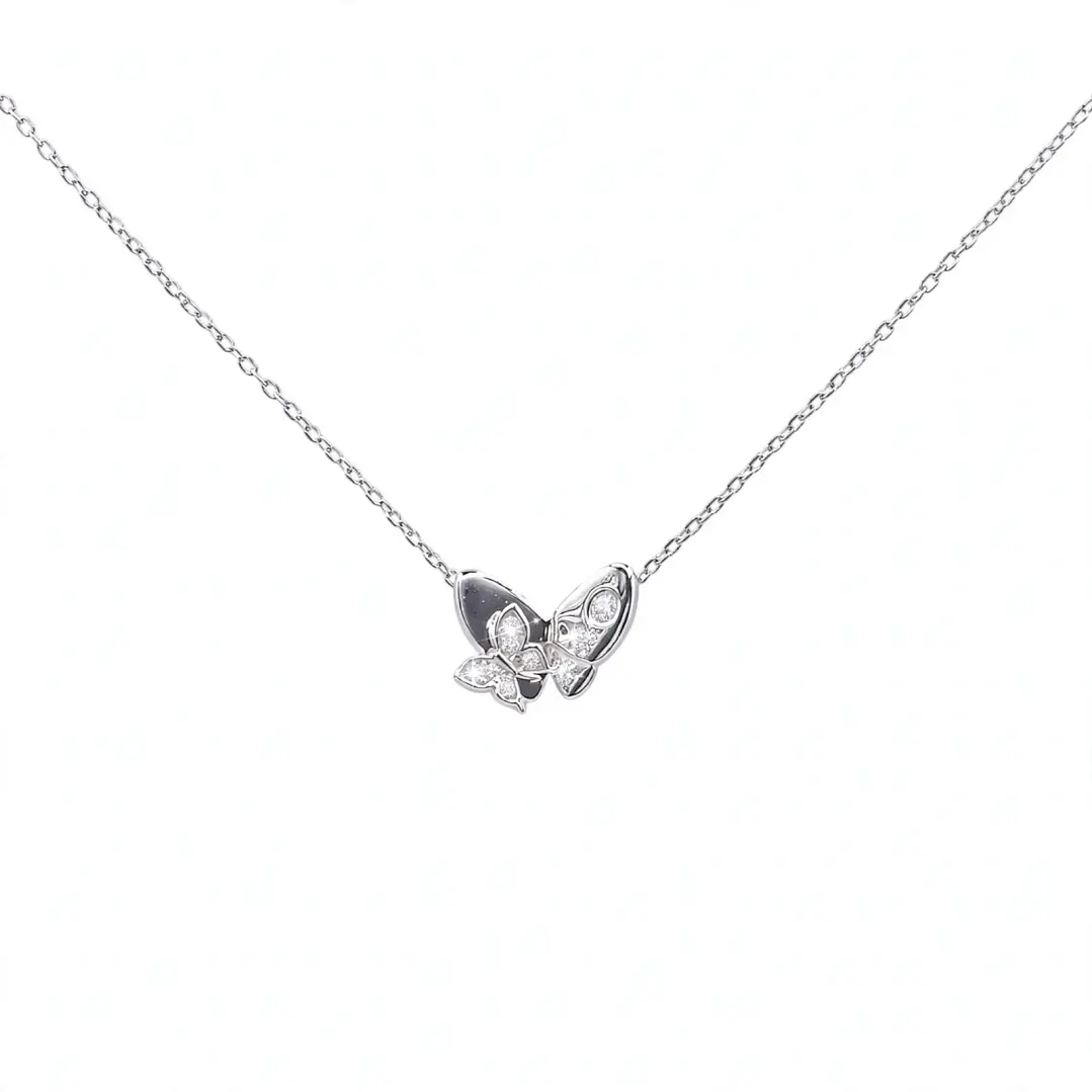Collar mariposas de Plata Rodinada Fabricación Italiana 925 modelo 13487FNSWSH3 1