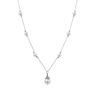 Collar de Plata Rodinada Fabricación Italiana 925 modelo YA1173SNP
