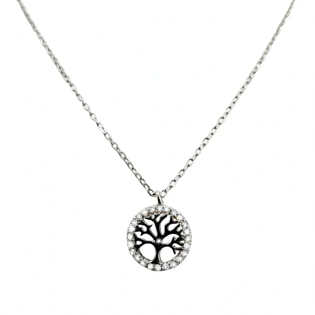 Collar Arbol de la vida Plata Rodinada Fabricación Italiana 925 modelo SAL1829 1