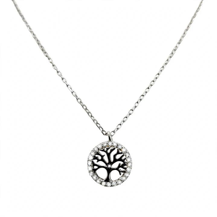 Collar Arbol de la vida Plata Rodinada Fabricación Italiana 925 modelo SAL1829 1