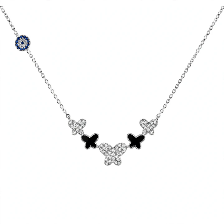 Cadena MARIPOSAS Plata Rodinada Fabricación Italiana 925 modelo 8334FNSWSH1 1