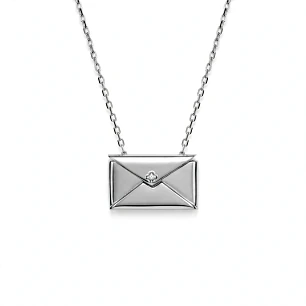 Collar cartera de Plata Rodinada Fabricación Italiana 925 modelo C2-V24