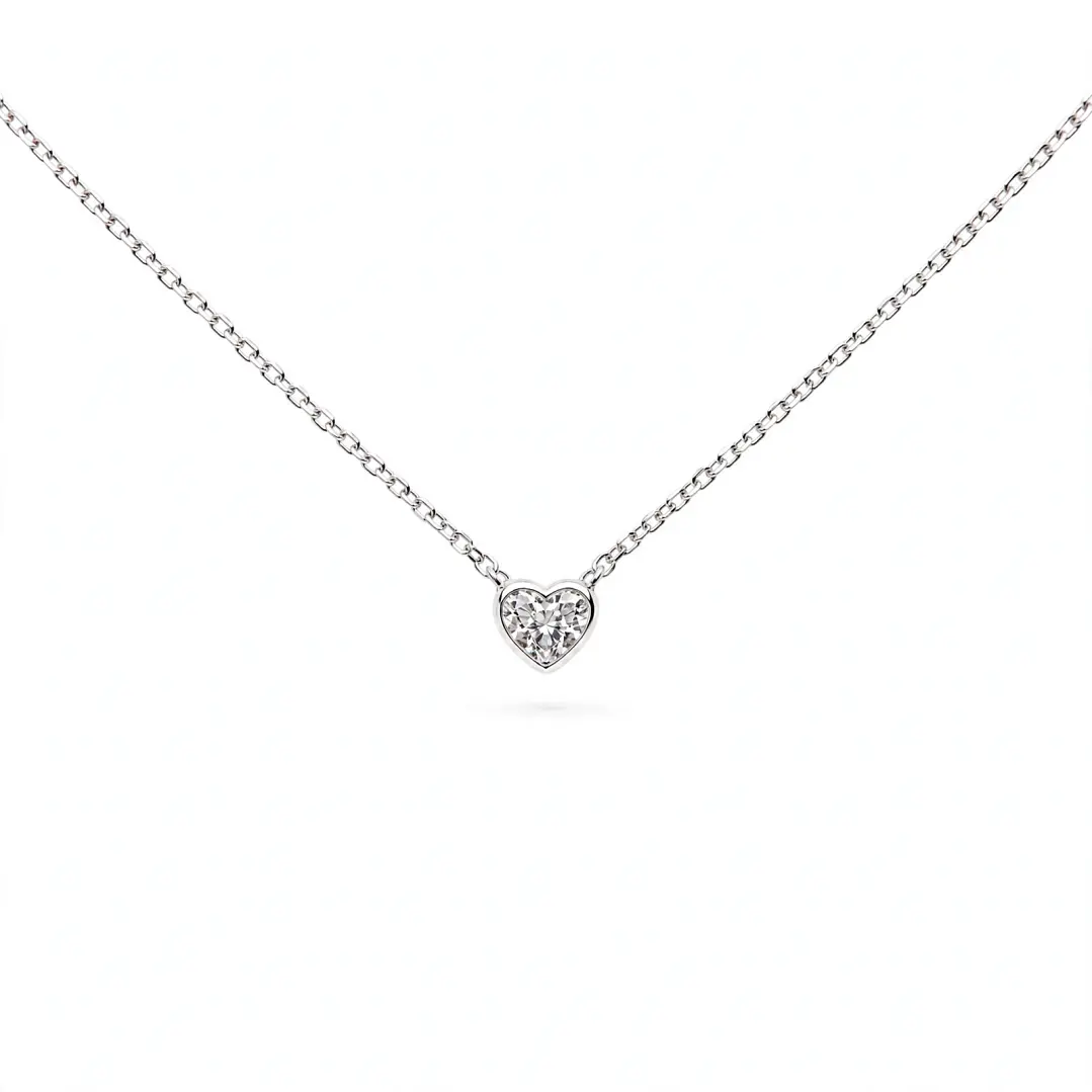 Collar corazon Plata Rodinada Fabricación Italiana 925 modelo 3760FNSWSH1 1