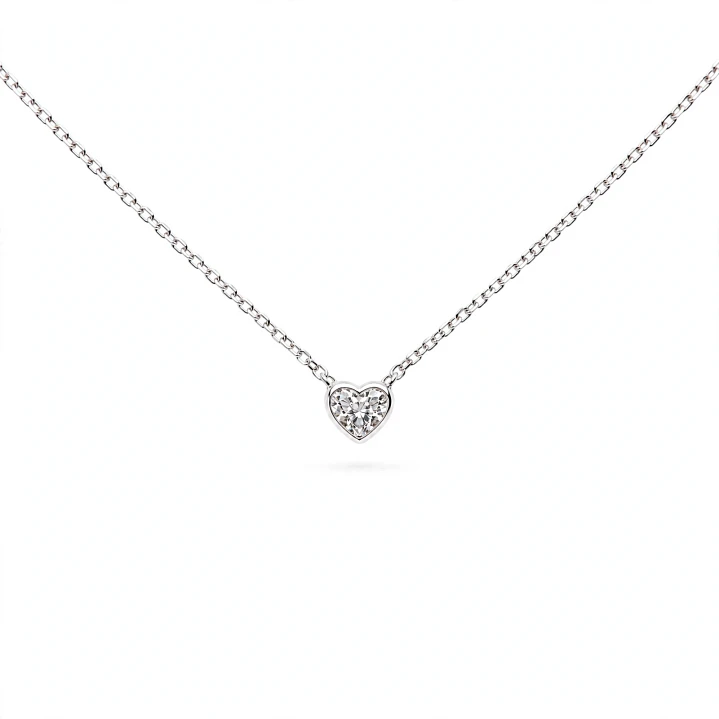 Collar corazon Plata Rodinada Fabricación Italiana 925 modelo 3760FNSWSH1 1
