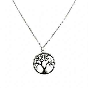 Collar Arbol de la vida de Plata Rodinada Fabricación Italiana 925 modelo 5511FNSWSH1