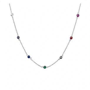 Cadena de Plata Rodinada Fabricación Italiana 925 modelo 13753FNSWSH1