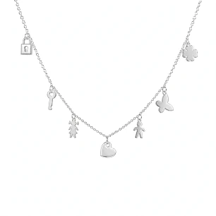 Cadena de Plata Rodinada Fabricación Italiana 925 modelo 8341FNSWSH1