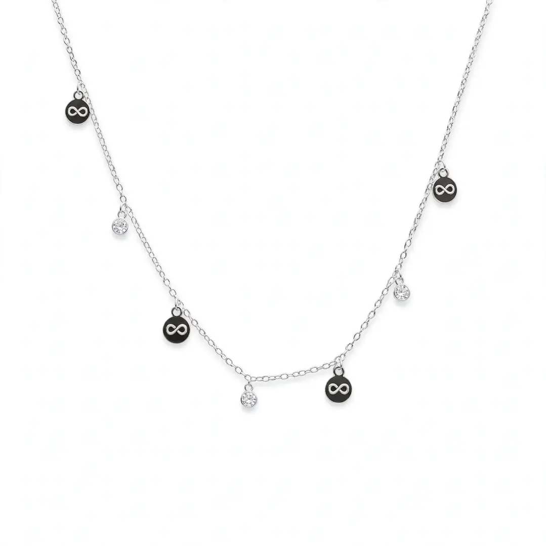 Cadena de Plata Rodinada Fabricación Italiana 925 modelo GIA11720  1