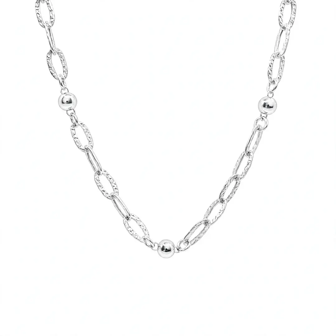 Cadena de Plata Rodinada Fabricación Italiana 925 modelo GIA11798 1