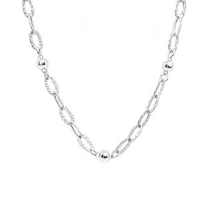 Cadena de Plata Rodinada Fabricación Italiana 925 modelo GIA11798