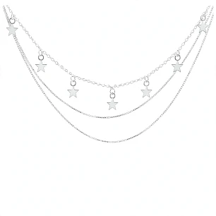 Cadena de Plata Rodinada Fabricación Italiana 925 modelo GIA11821
