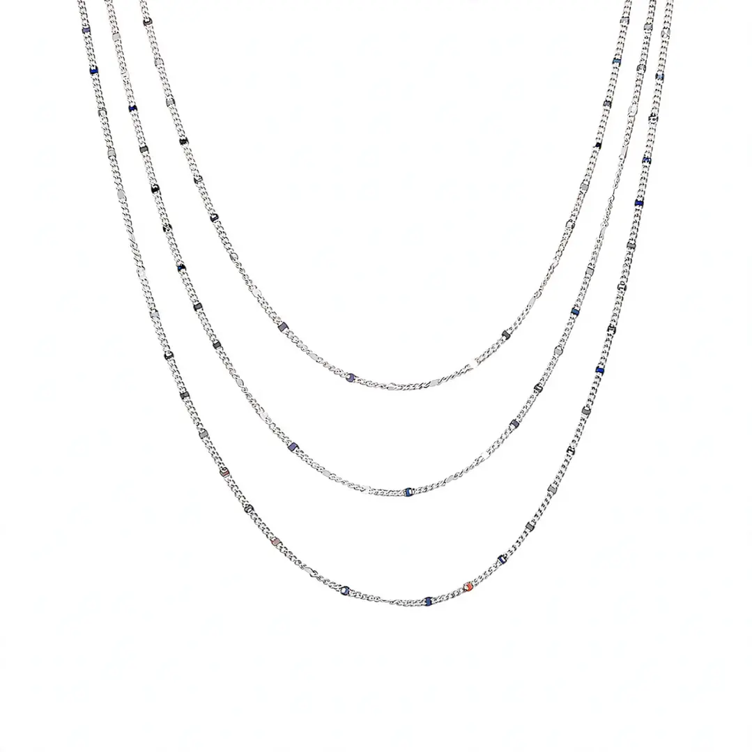 Cadena de Plata Rodinada Fabricación Italiana 925 modelo GIA11853 1