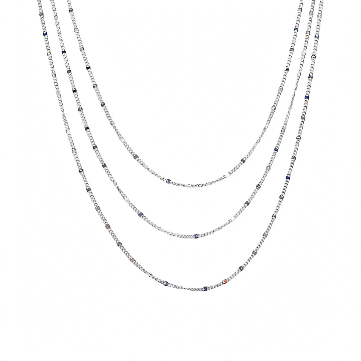Cadena de Plata Rodinada Fabricación Italiana 925 modelo GIA11853 1