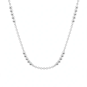 Cadena de Plata Rodinada Fabricación Italiana 925 modelo RMT BEAD
