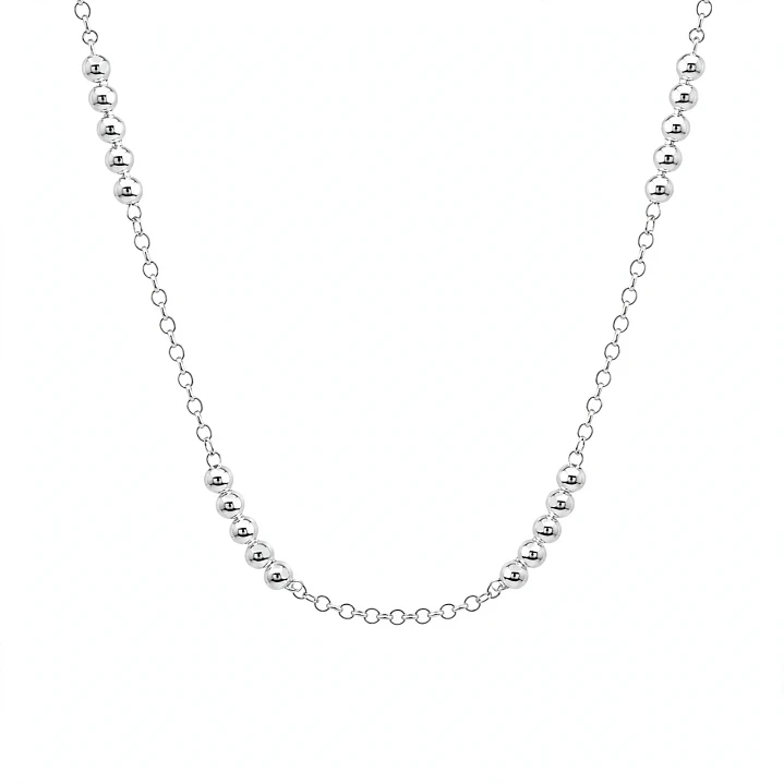 Cadena de Plata Rodinada Fabricación Italiana 925 modelo RMT BEAD 1
