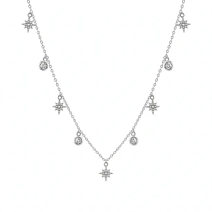 Cadena de Plata Rodinada Fabricación Italiana 925 modelo 18081FNSWSH1