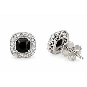 Aros plata rodinada  ley 925 circones zafiro SE31762HB1