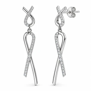 Aros plata rodinada ley 925 circones esmeraldina SE50183AB1T