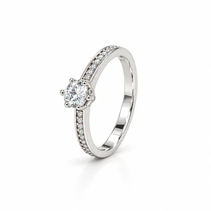 Anillo de plata rodinada fabricación Italiana - ley 925 - modelo SL91180A1T