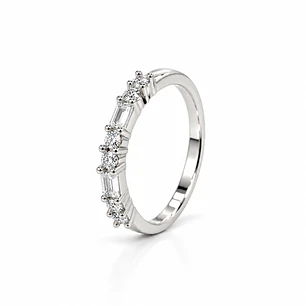 Anillo de plata rodinada fabricación Italiana - ley 925 - modelo 12199FRS1