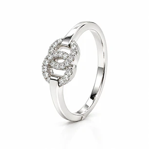 Anillo de plata rodinada fabricación Italiana - ley 925 - modelo SL32490A1