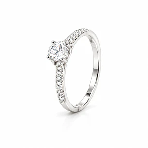 Anillo de plata rodinada fabricación Italiana - ley 925 - modelo SL30929B1