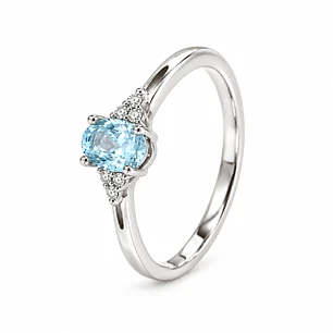 Anillo de plata rodinada fabricación Italiana - ley 925 - modelo R-24699 TA