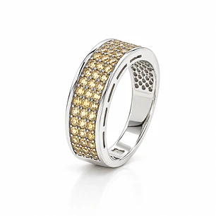 Anillo de plata rodinada fabricación Italiana - ley 925 - modelo JRY6302Q-W