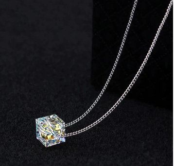 Colgante cubo ab 12 mm Swarovski Crystal®️