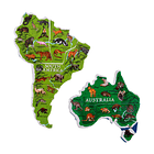 Rompecabezas Magnético Mapa de Animales del Mundo 77 Piezas 2