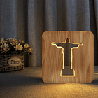 Lámpara de Escritorio de Madera USB - Jesús 1