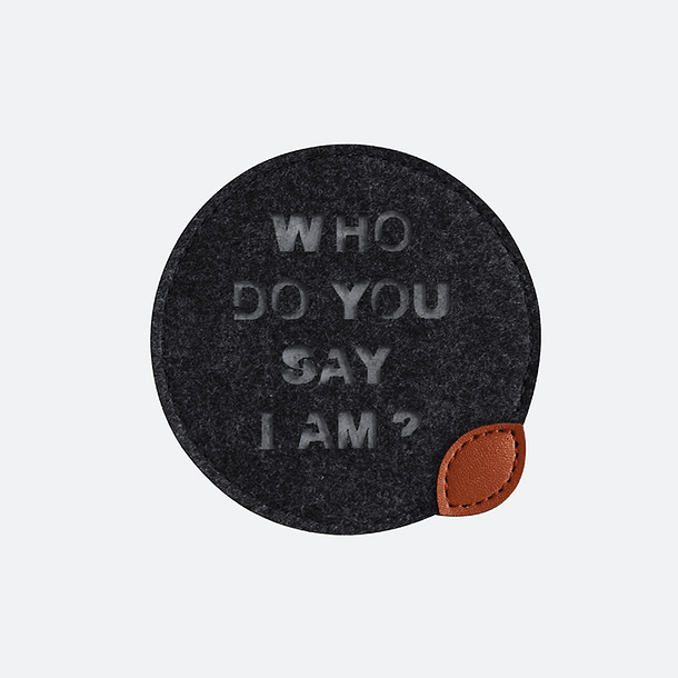 Posavaso Posaollas de Fieltro Fe Negro 