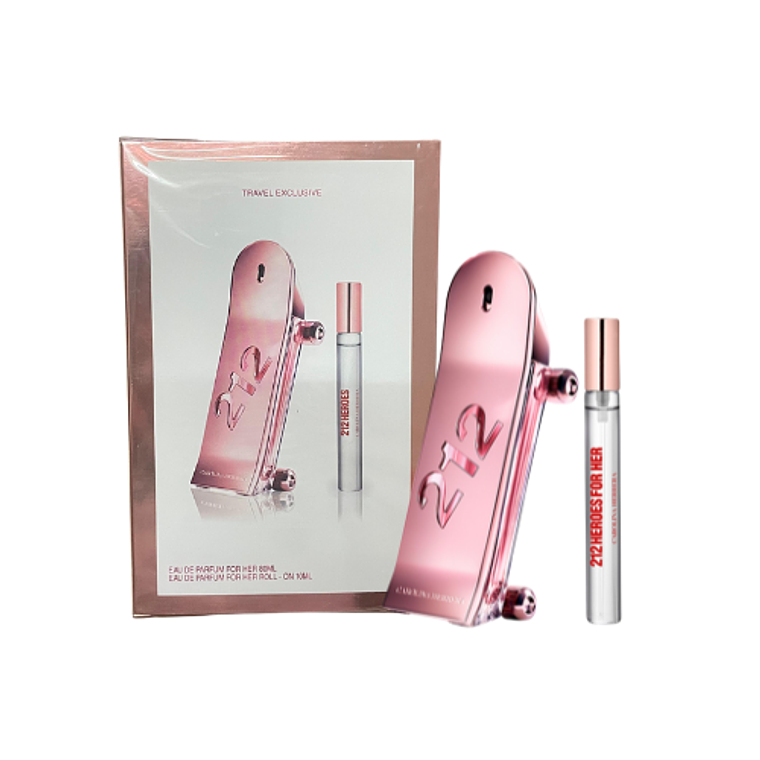 Estuche 212 Heroes Forever Young de Carolina Herrera Edp 80ml + 10ml Mujer 1