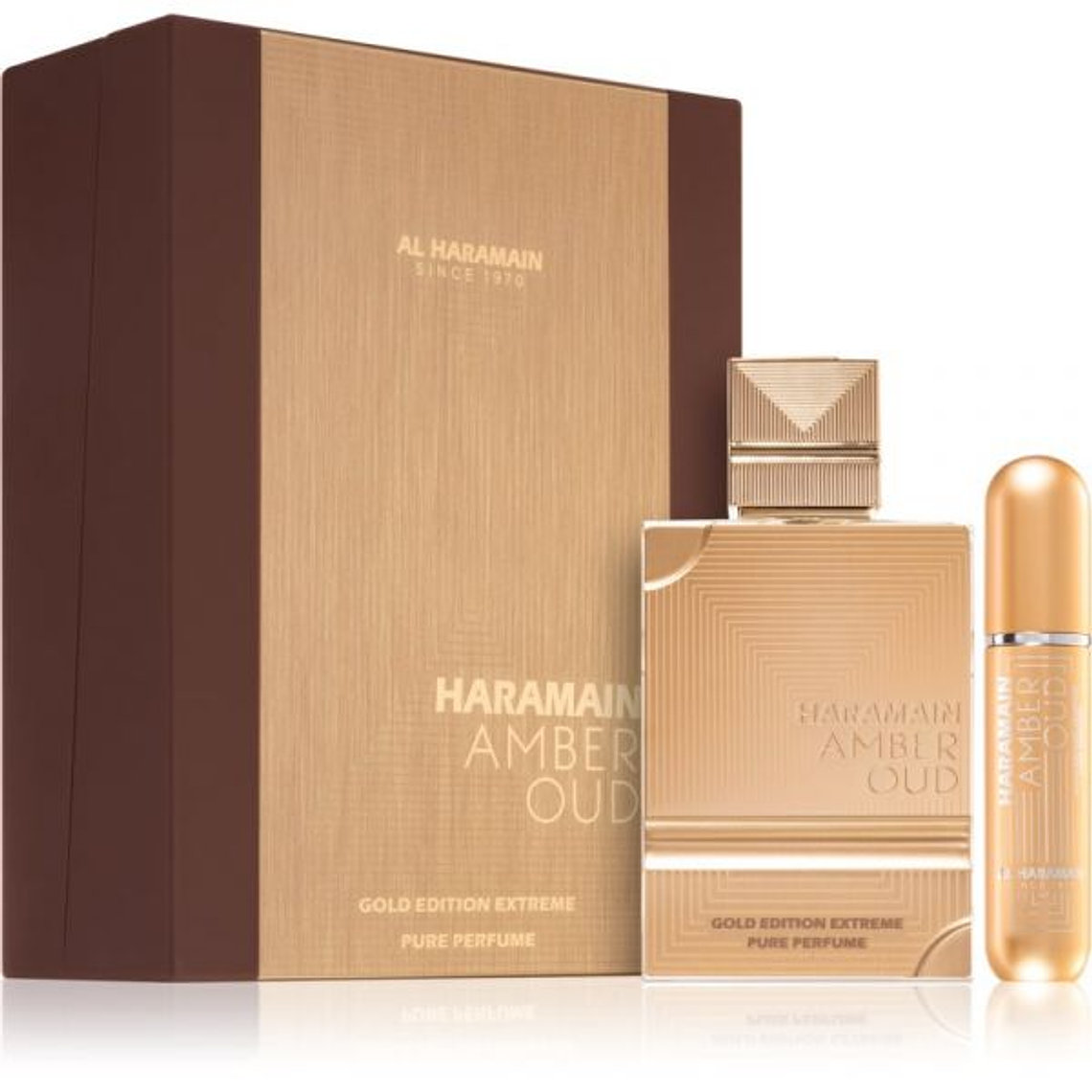Set Amber Oud Gold Edition Extreme de Al Haramain Edp 60 ml + miniatura 1