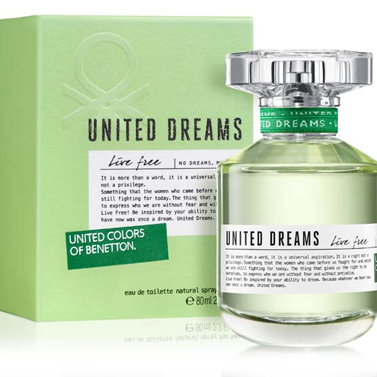 United Dreams Live Free de Benetton Edt 80 ml Mujer 1