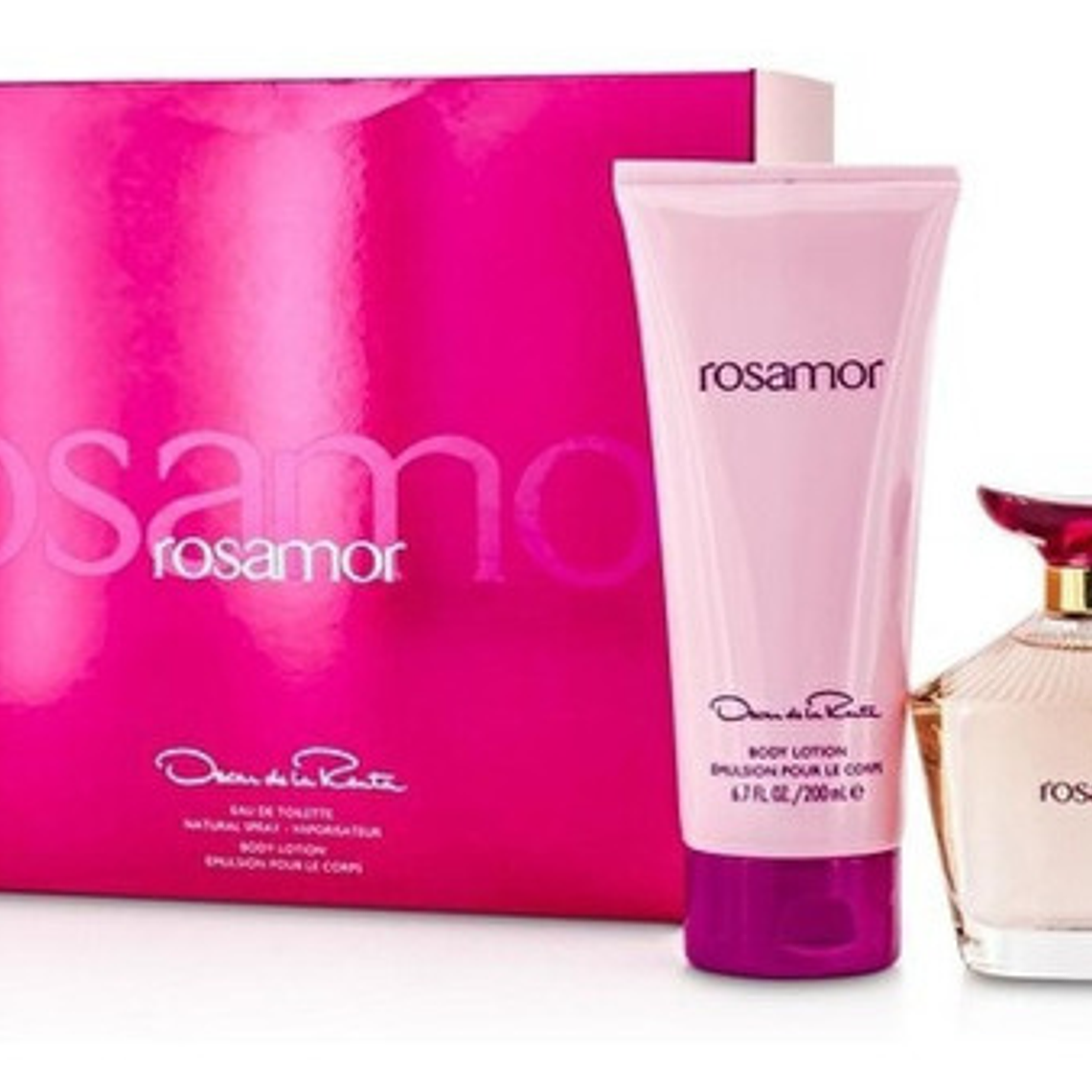 Estuche Rosamor de Oscar de la Renta Edt 100 ml + Body Lotion 200 ml 1