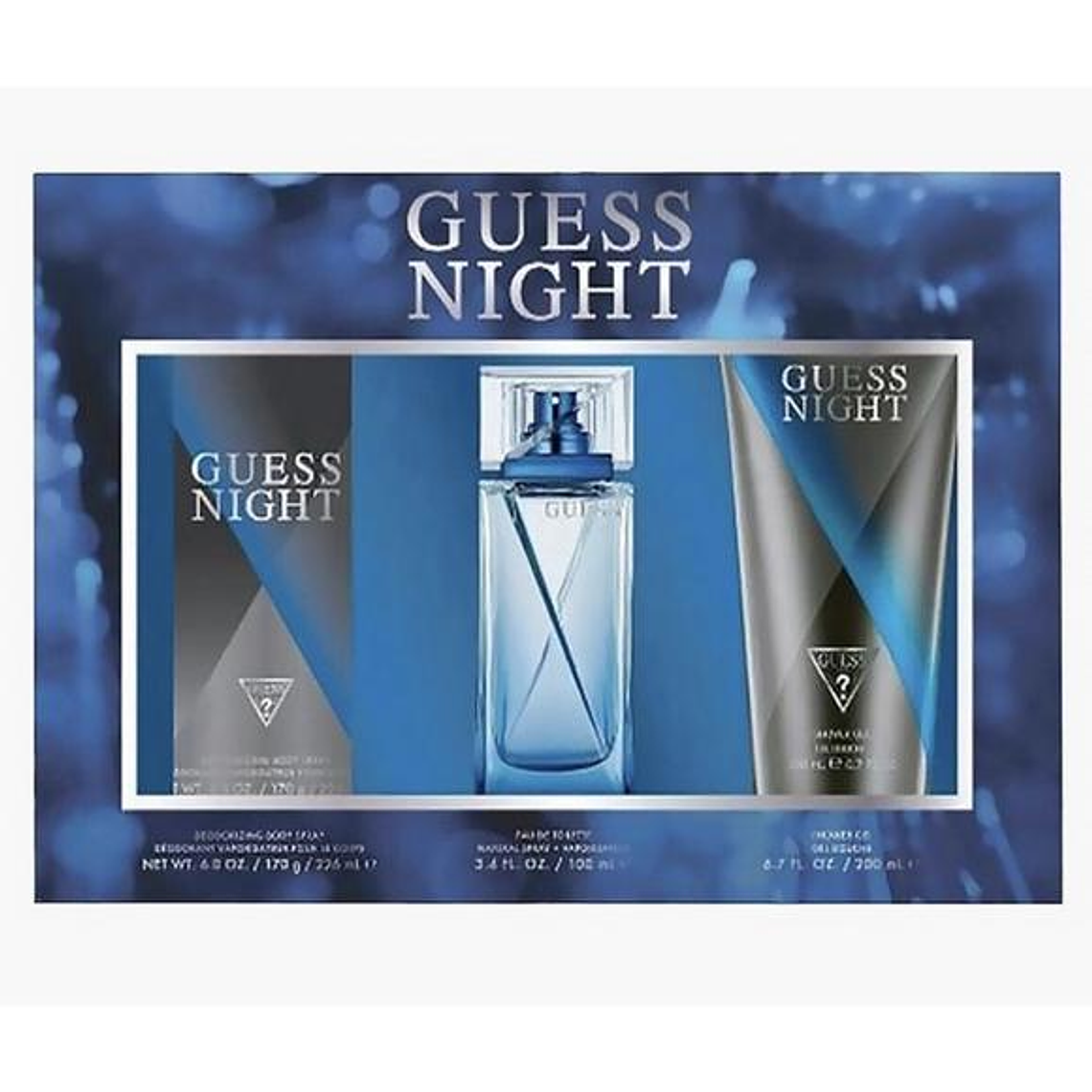 Estuche Guess Night Edt 100 ml + Body Spray + Gel de ducha 1
